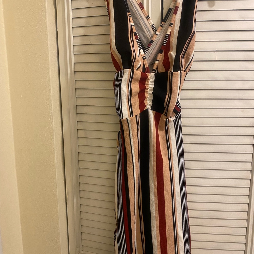 Striped Multicolor Sleeveless Dress